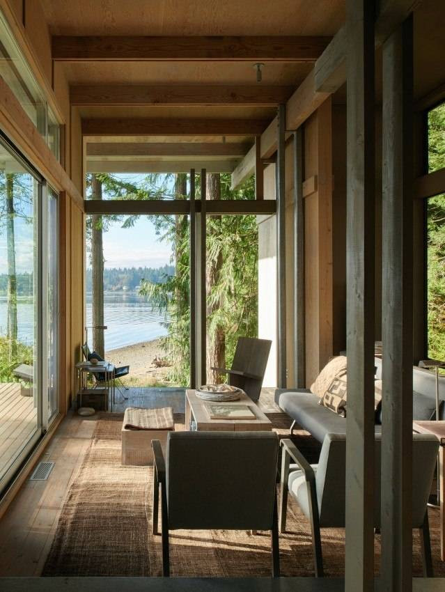 Best Modern Lake Houses Seating Area With A View