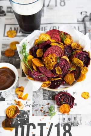 Potato Chip Alternatives Red Golden Beet Chips