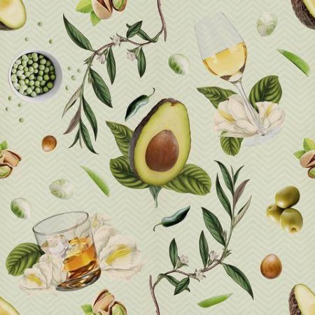 Best Printed Wallpaper Avocado Whisky Wine