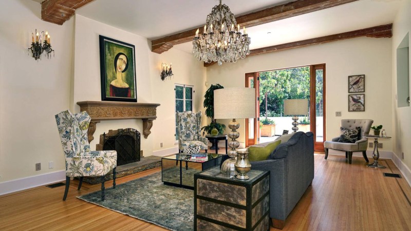 mandy moore's mediterranean style home living room