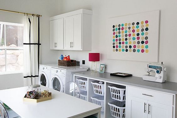 white laundry room