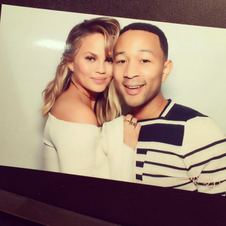 chrissy teigen and john legend at baby shower