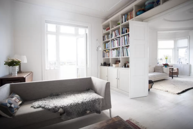 Best Scandinavian Airbnbs White Gray Living Room