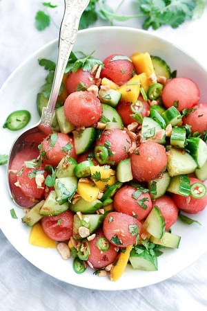 watermelon ideas watermelon basil cucumber salad