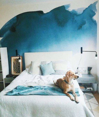 wallpaper design ideas  blue room