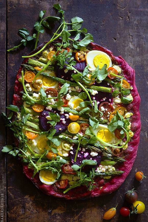 beet dye  beet crust pizza