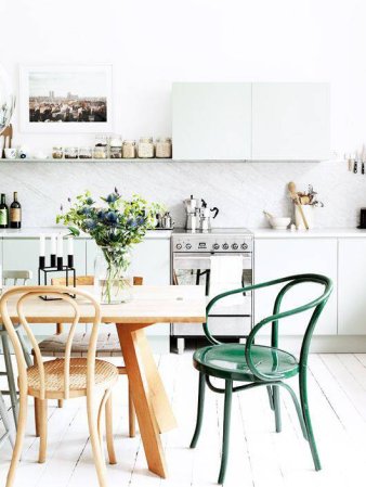 painted kitchen chairs green chair in white kitchen