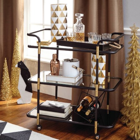 Elaborate Holiday Decor Ideas  Bar Cart