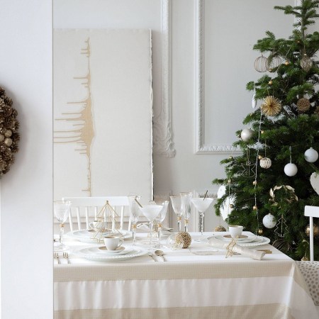 Zara Holiday Tableware 2016 Silver Tablescape
