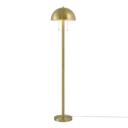  Matte Brass Floor Lamp, Double On/Off Pull Chain