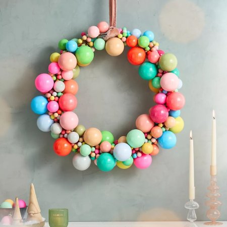  multicolor enamel ornament wreath