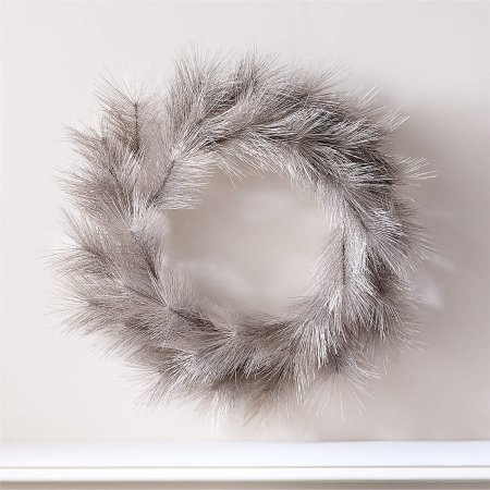  faux silver pine wreath