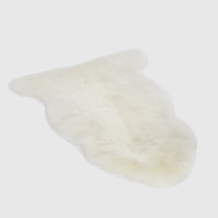  white sheepskin throw