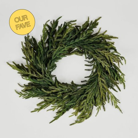  plain faux evergreen wreath