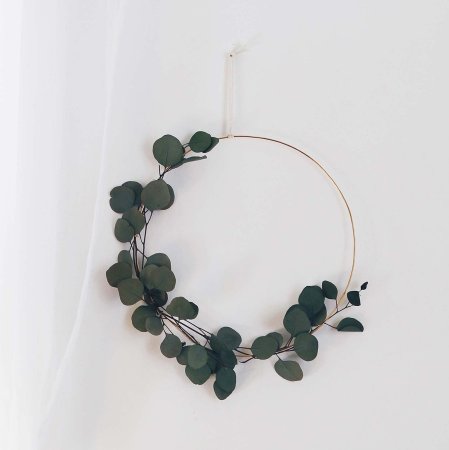  eucalyptus wreath on wire circle