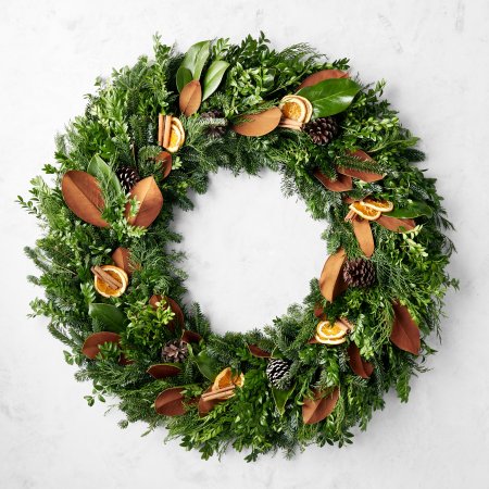  fresh evergreen and orange wreath