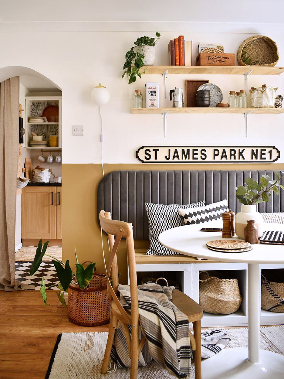 yellow dining room