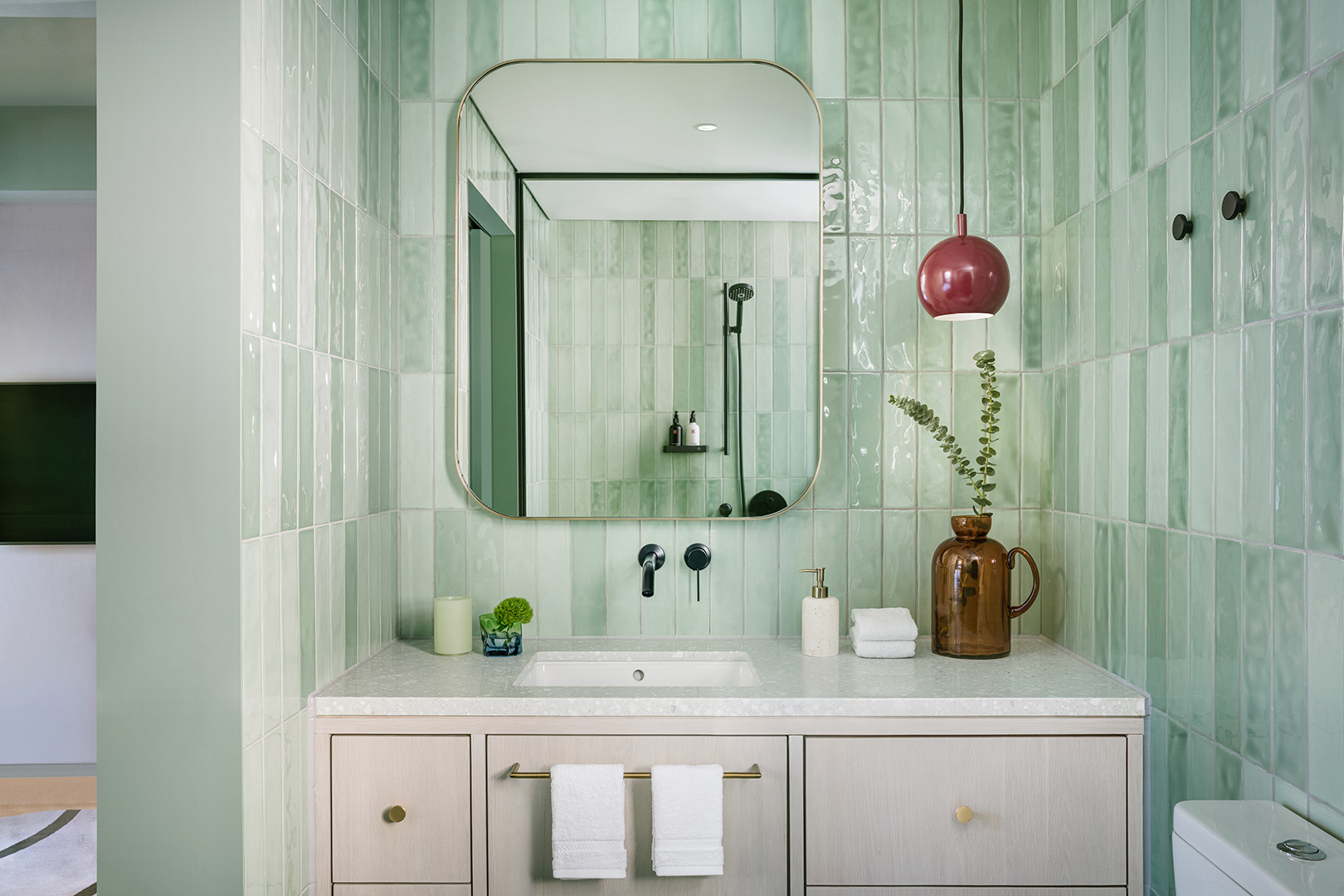 mint green bathroom