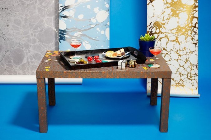 did you know you can wallpaper your coffee table?