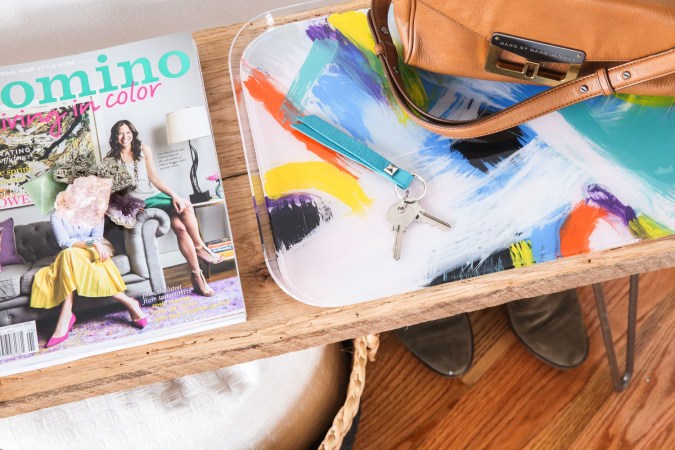 how to diy an abstract painterly tray