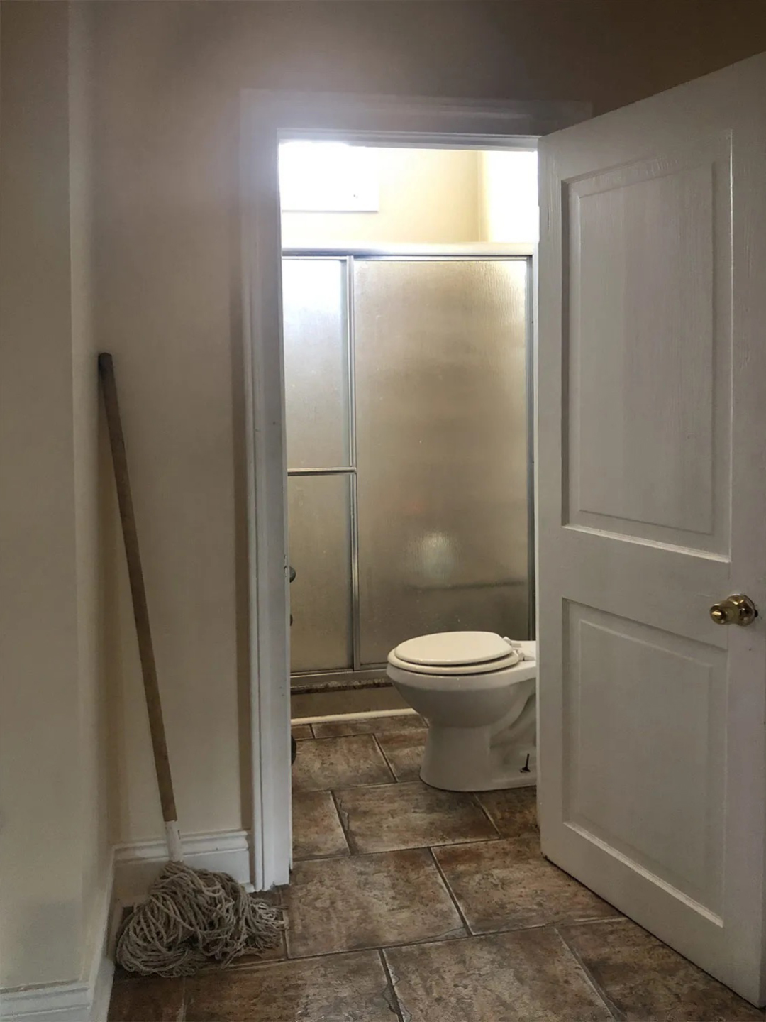 dated bathroom under construction