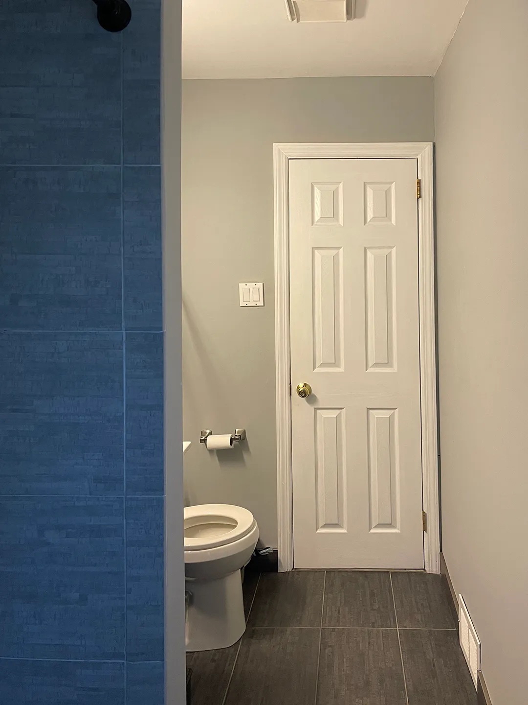 narrow bathroom