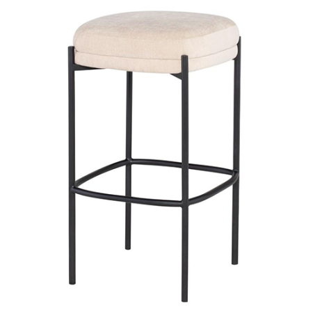  Almond Backless Bar Stool