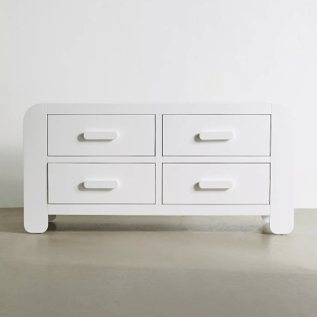  Ruby Four-Drawer Dresser in White