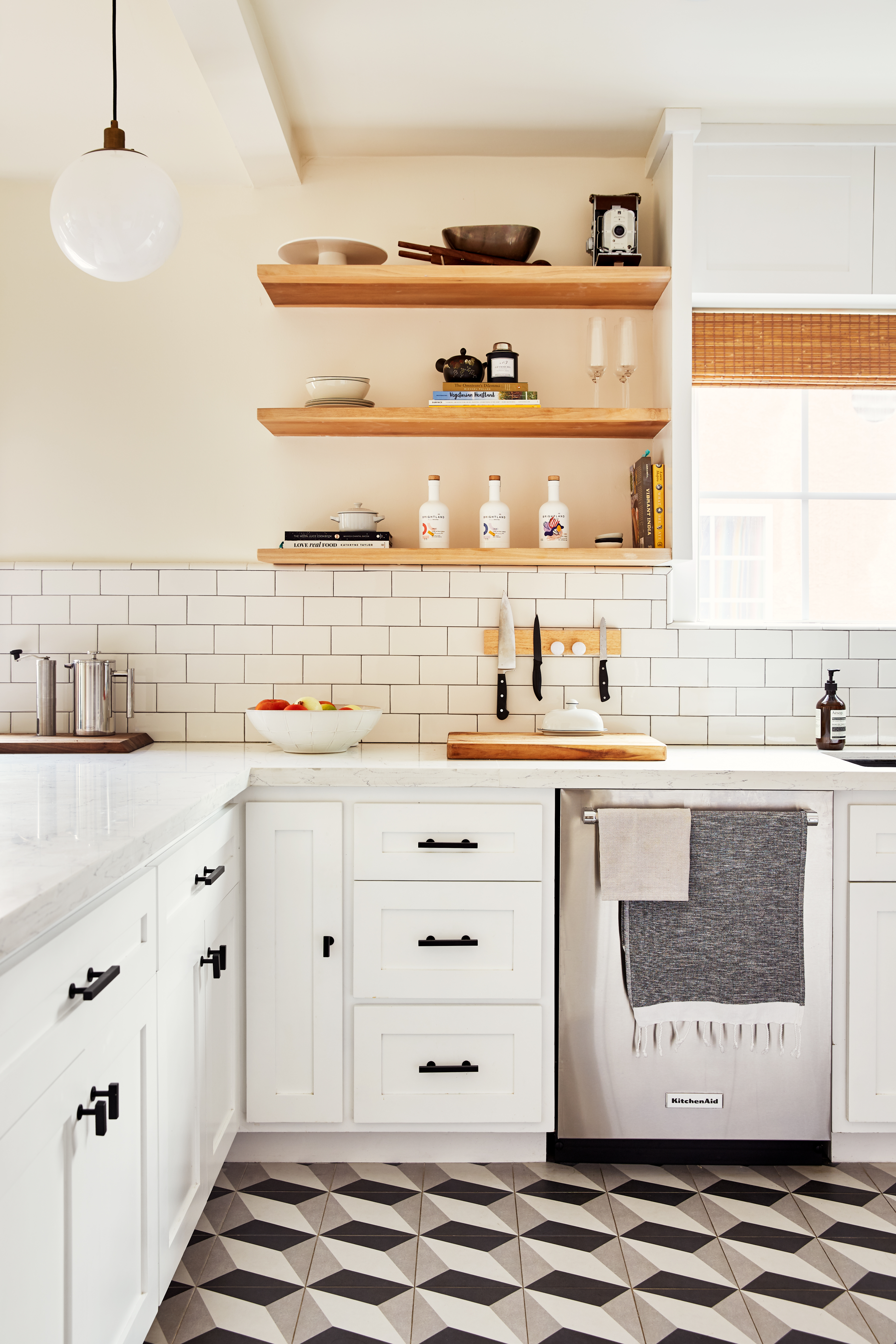 Kitchen with open shelving