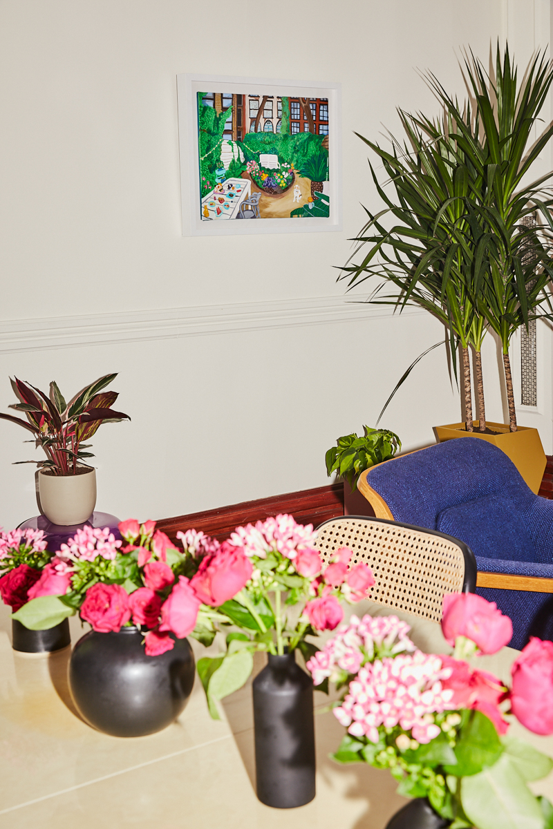 flowers on table