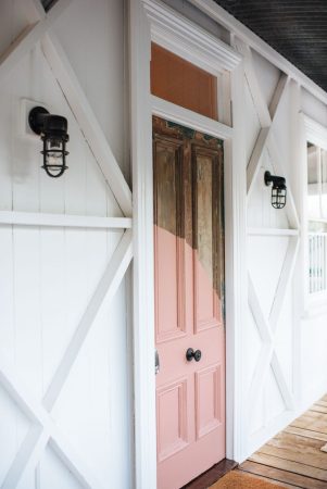 We’re Crushing Hard on This Pink Front Door DIY