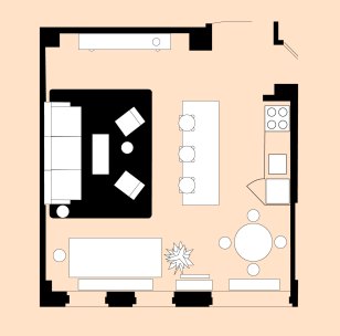 4 Living Room Layout For a Small Open-Plan Space