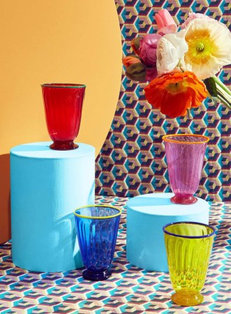 Color-Blocked Glassware Is the First Step to a Bolder Space