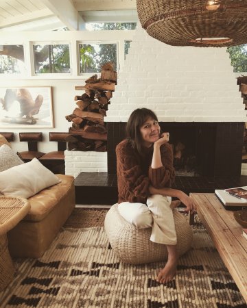 portrait of leanne ford sitting in her living room