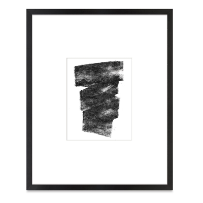  abstract black and white art in a black frame