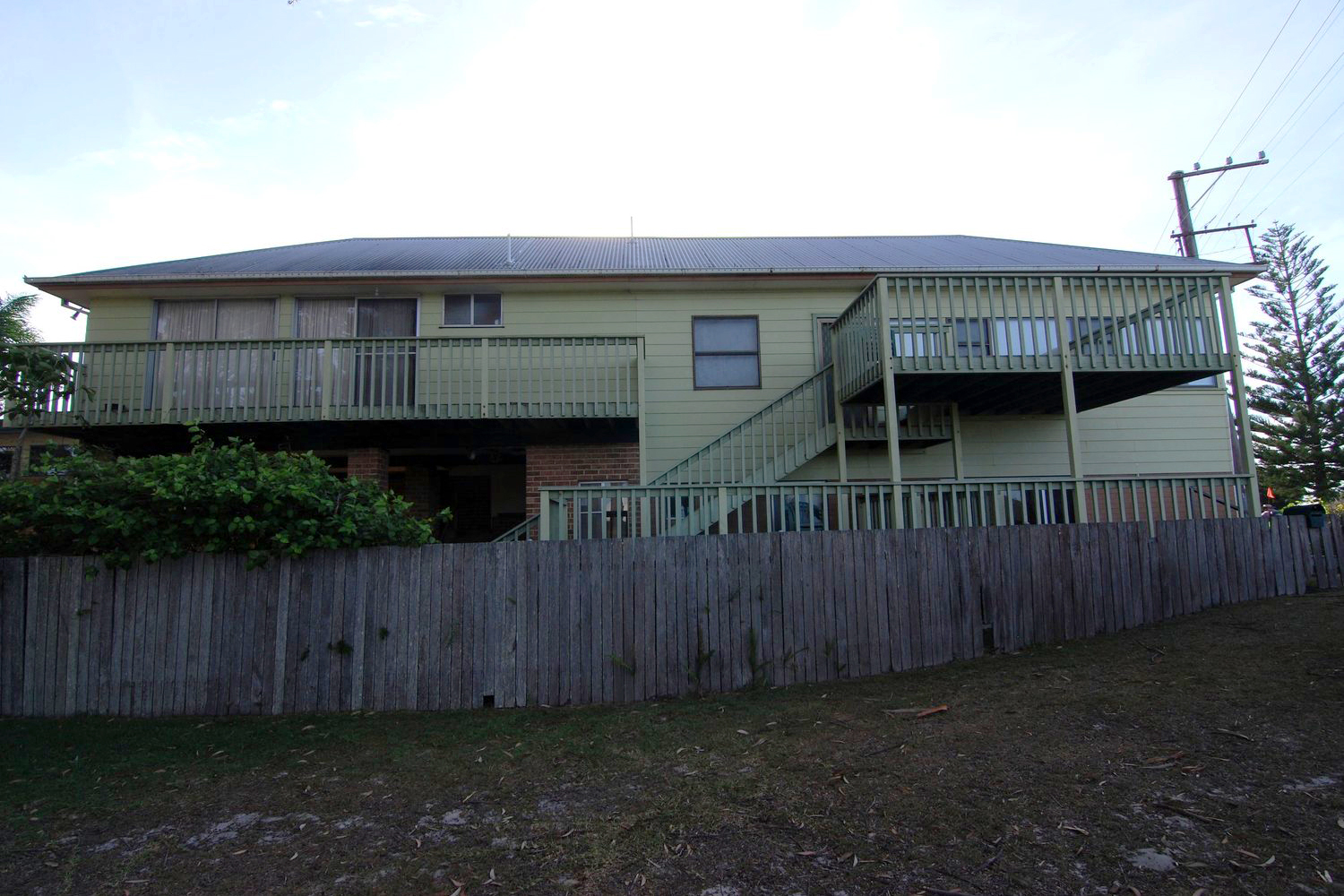 Back of home exterior. 