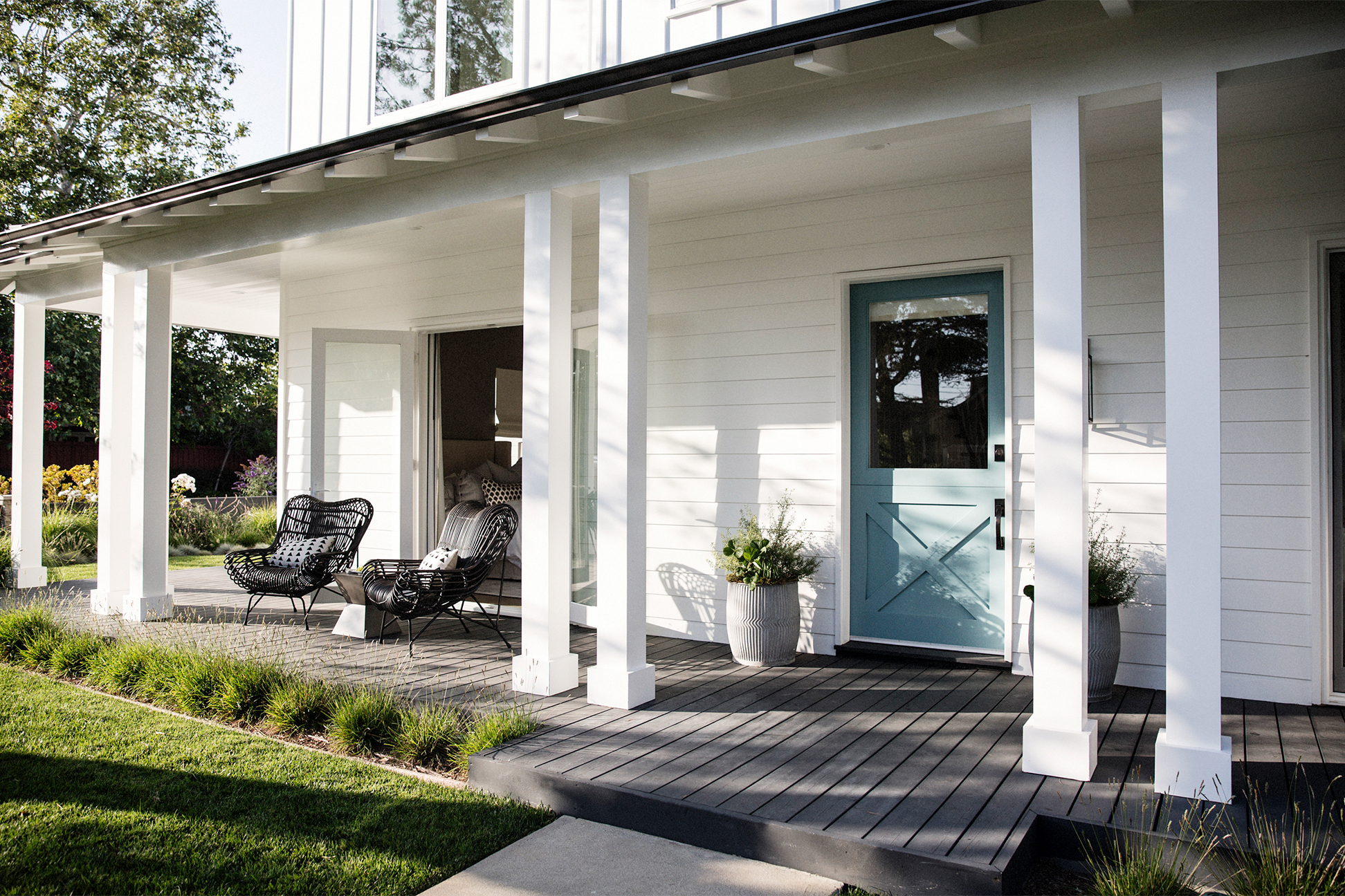 light blue dutch door