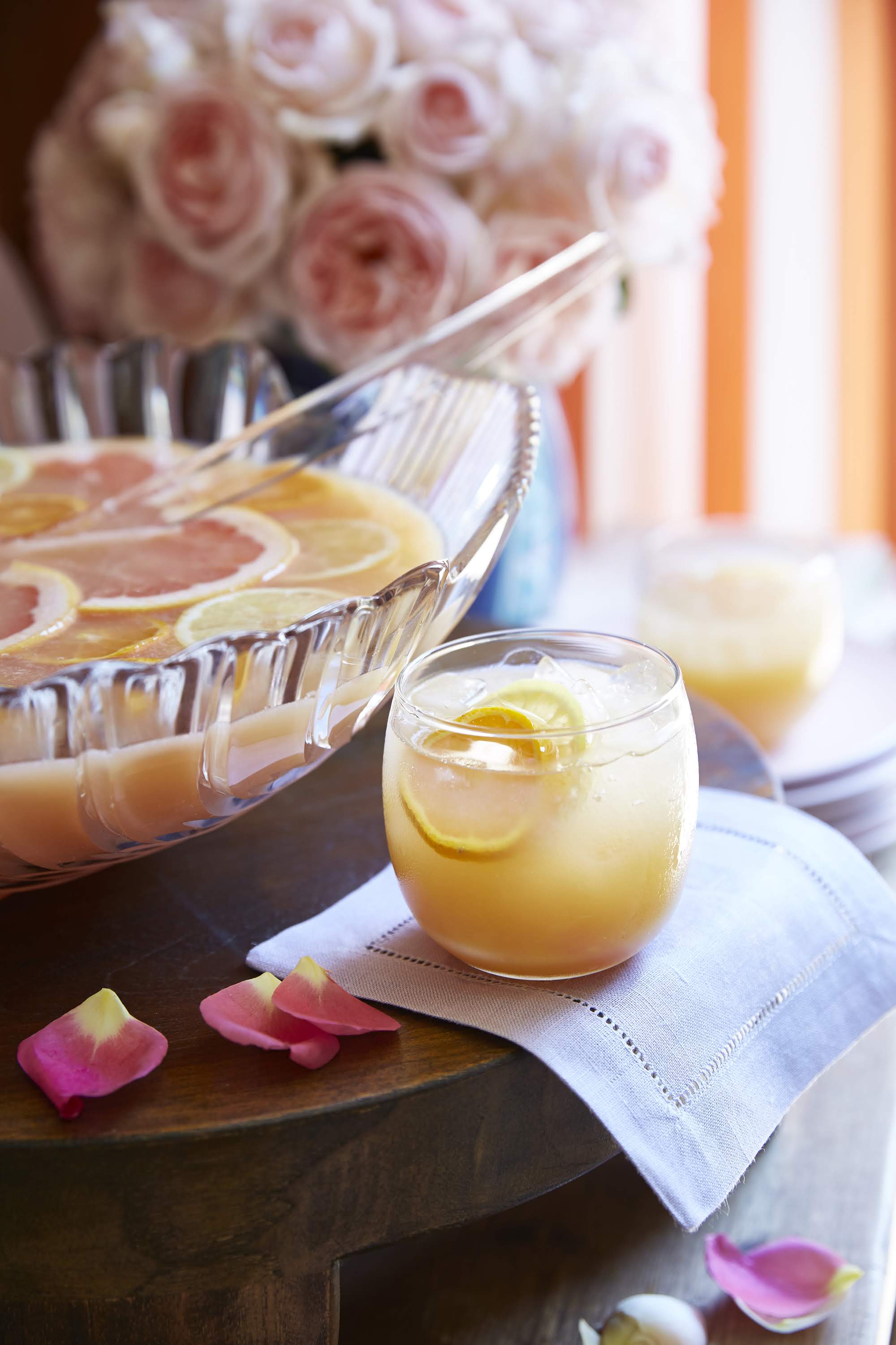 bowl of punch on a table