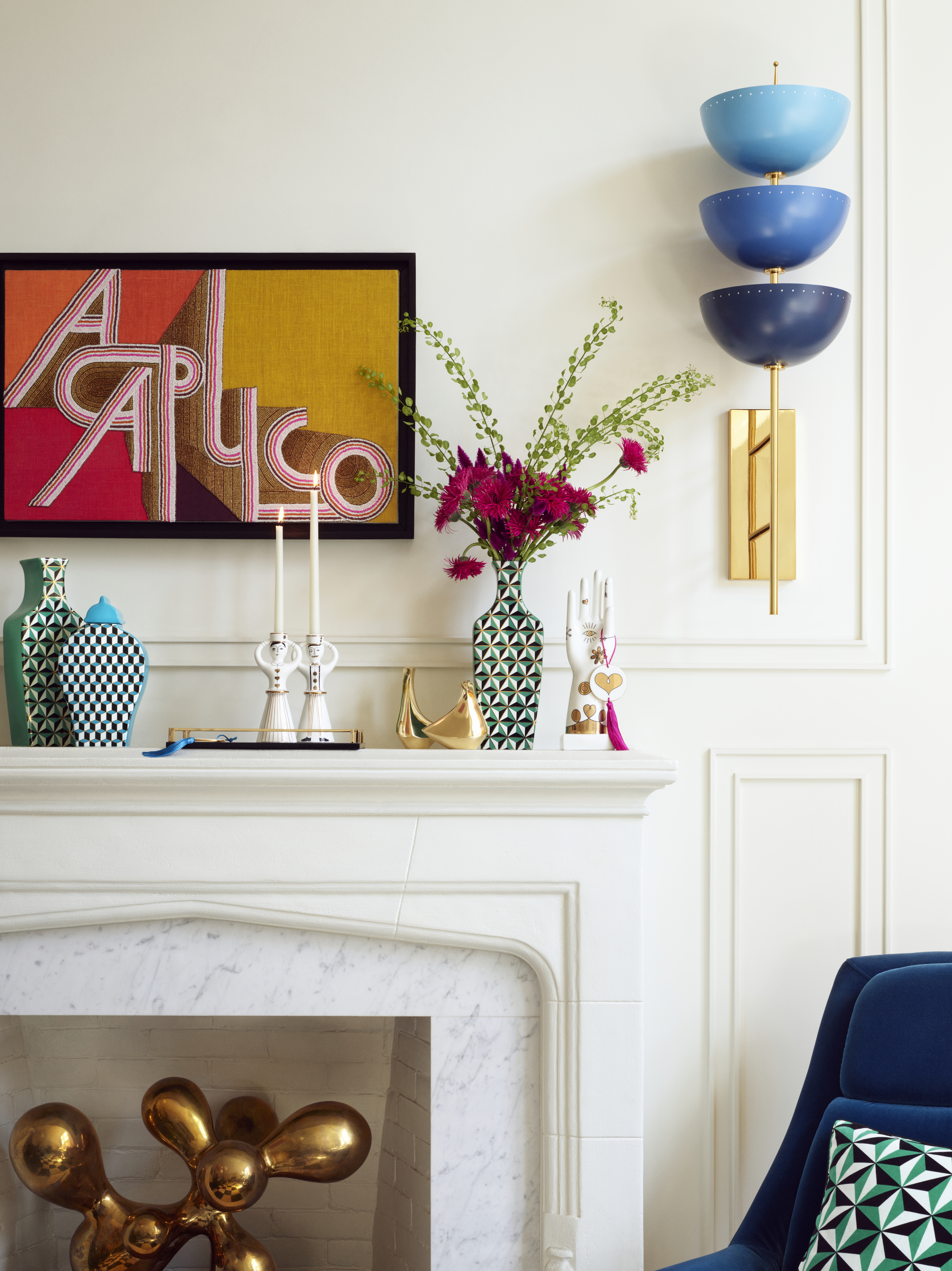 decorated-white-mantel