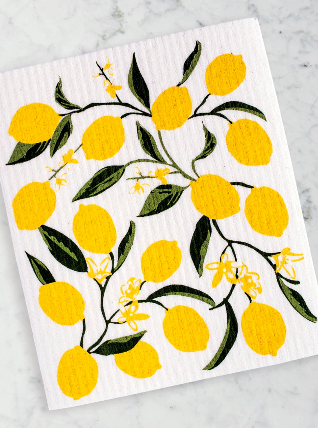 Reusable towel printed with lemons