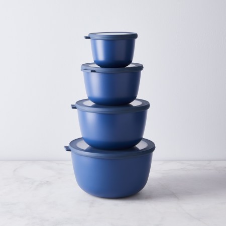  blue nesting storage bowls