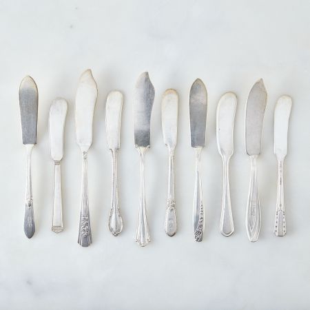  vintage silver butter spreaders