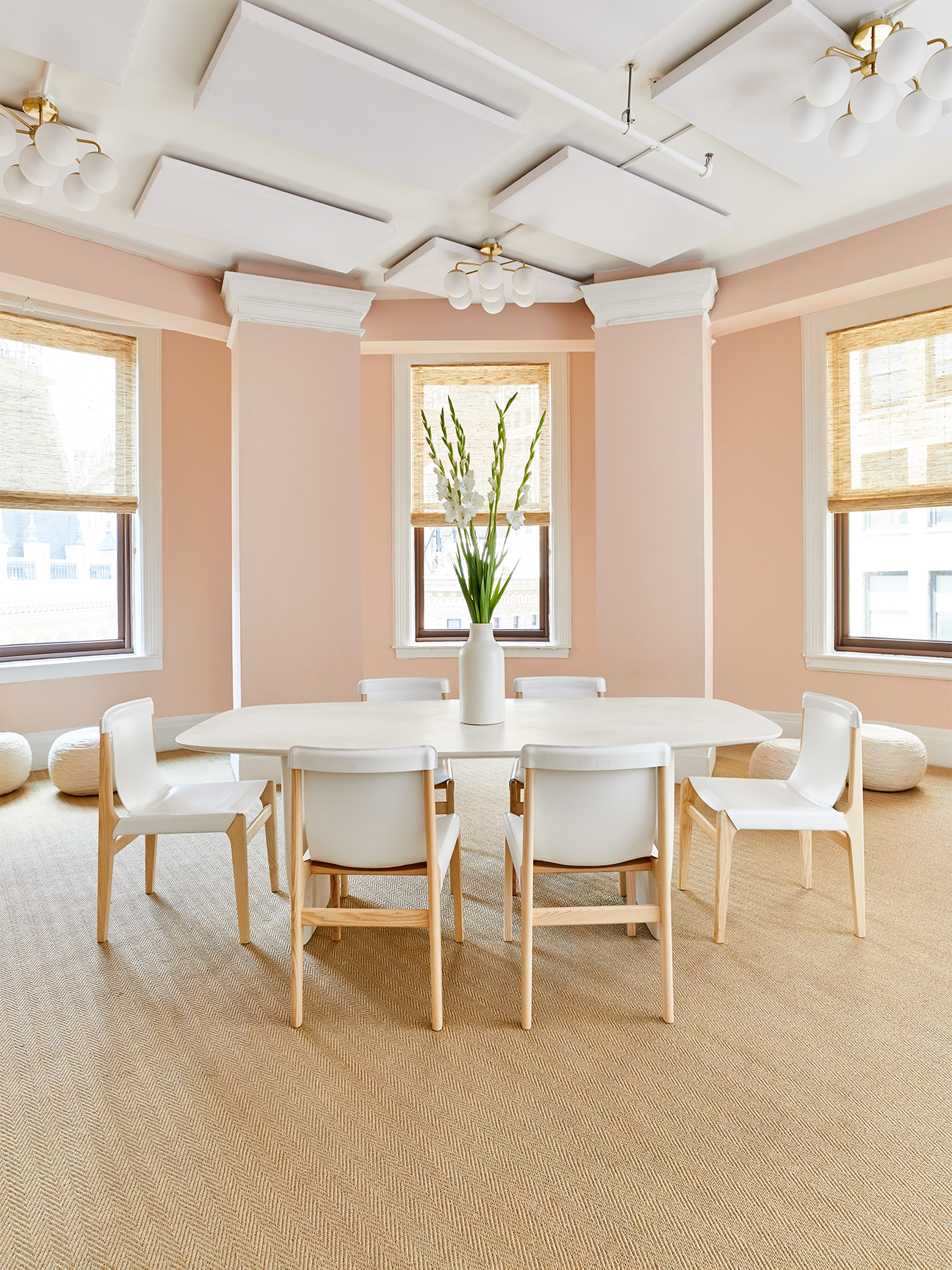 Pink conference room in Goop's headquarters