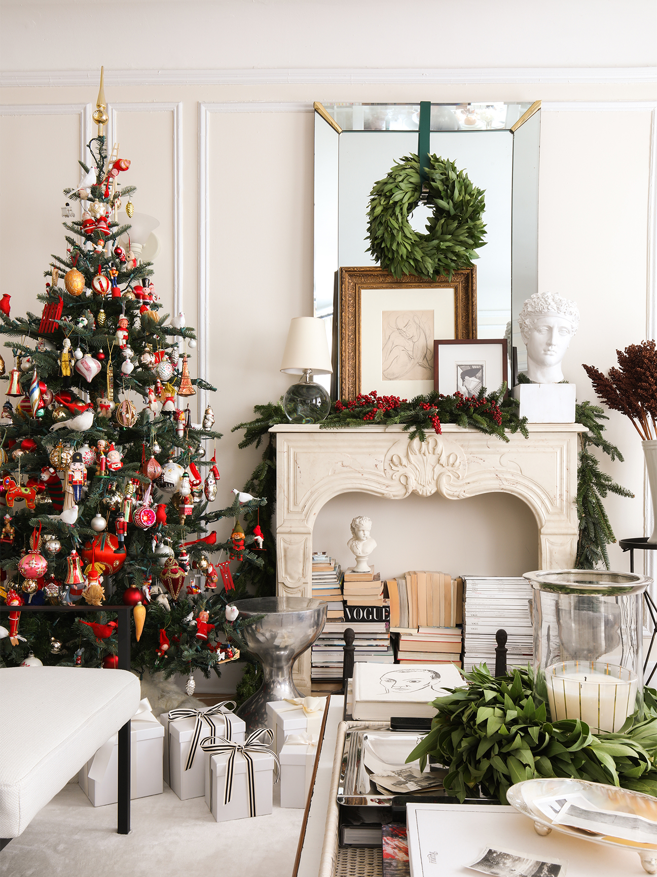 Christmas tree in living room