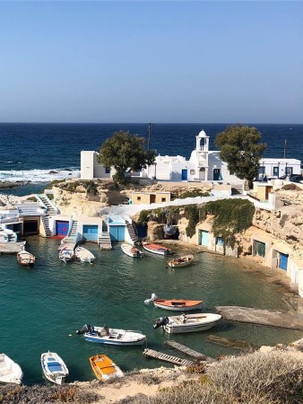 port in Milos island, Greece