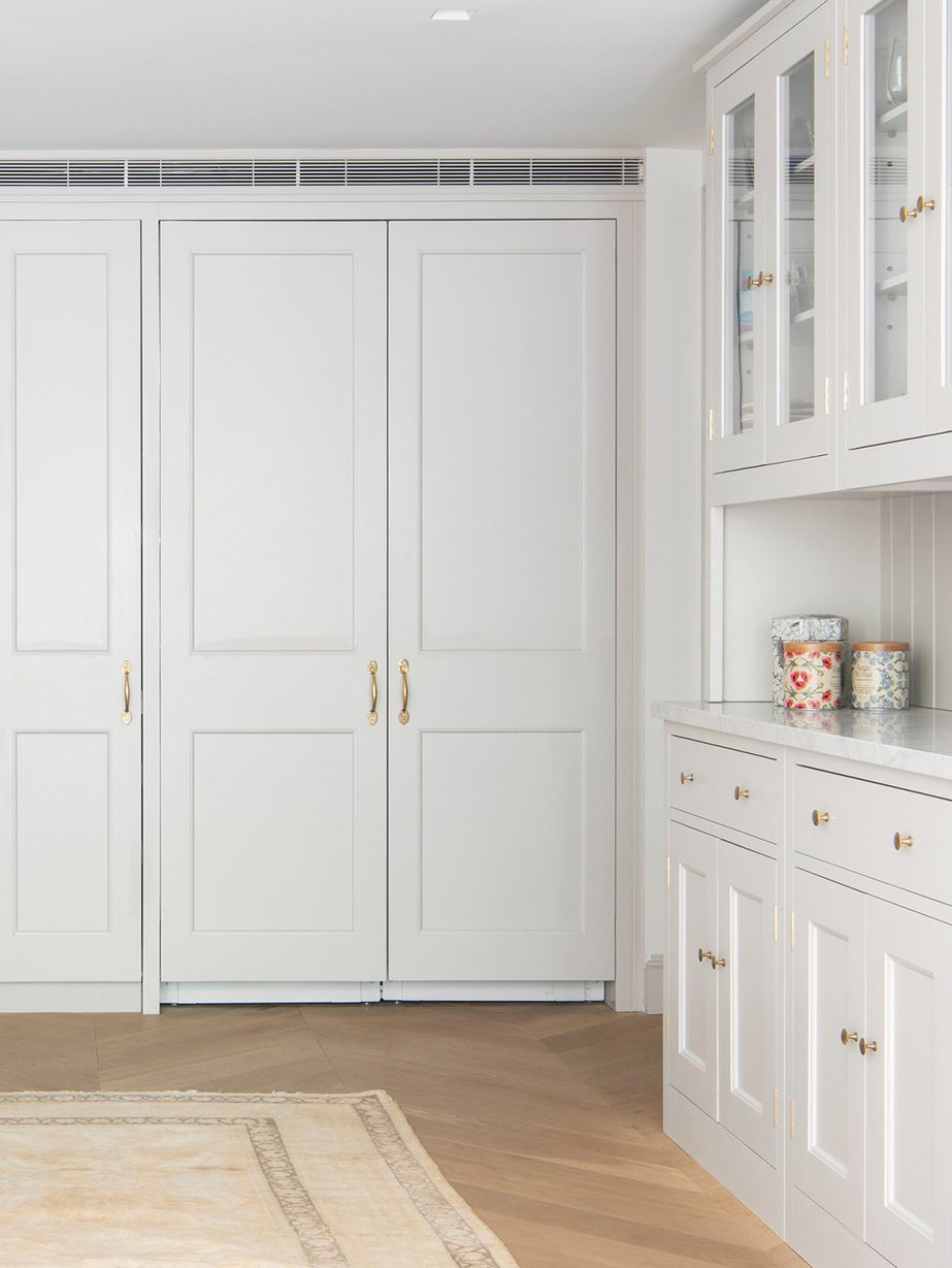 large open white-gray kitchen design