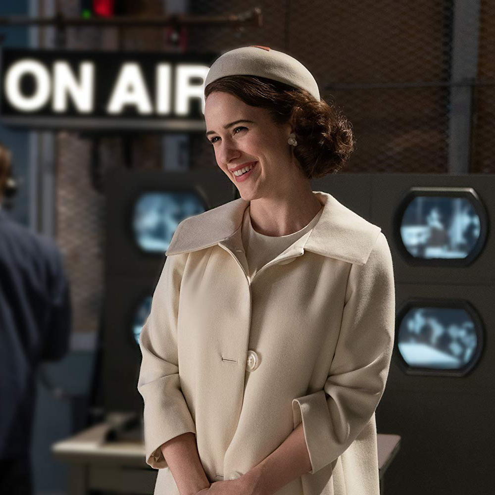 Rachel Brosnahan as Midge Maisel in The Marvelous Mrs. Maisel