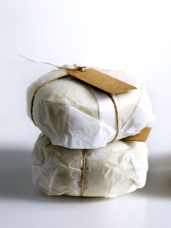 Wrapped brie cheese