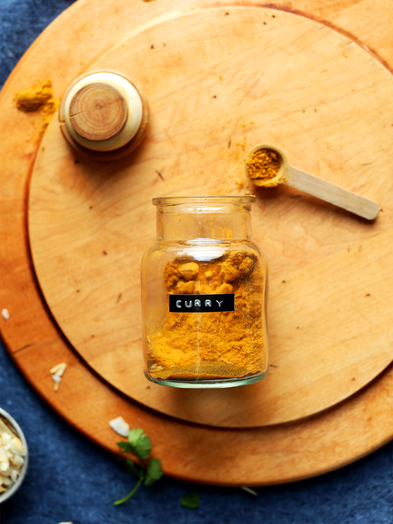 Curry powder in jar.