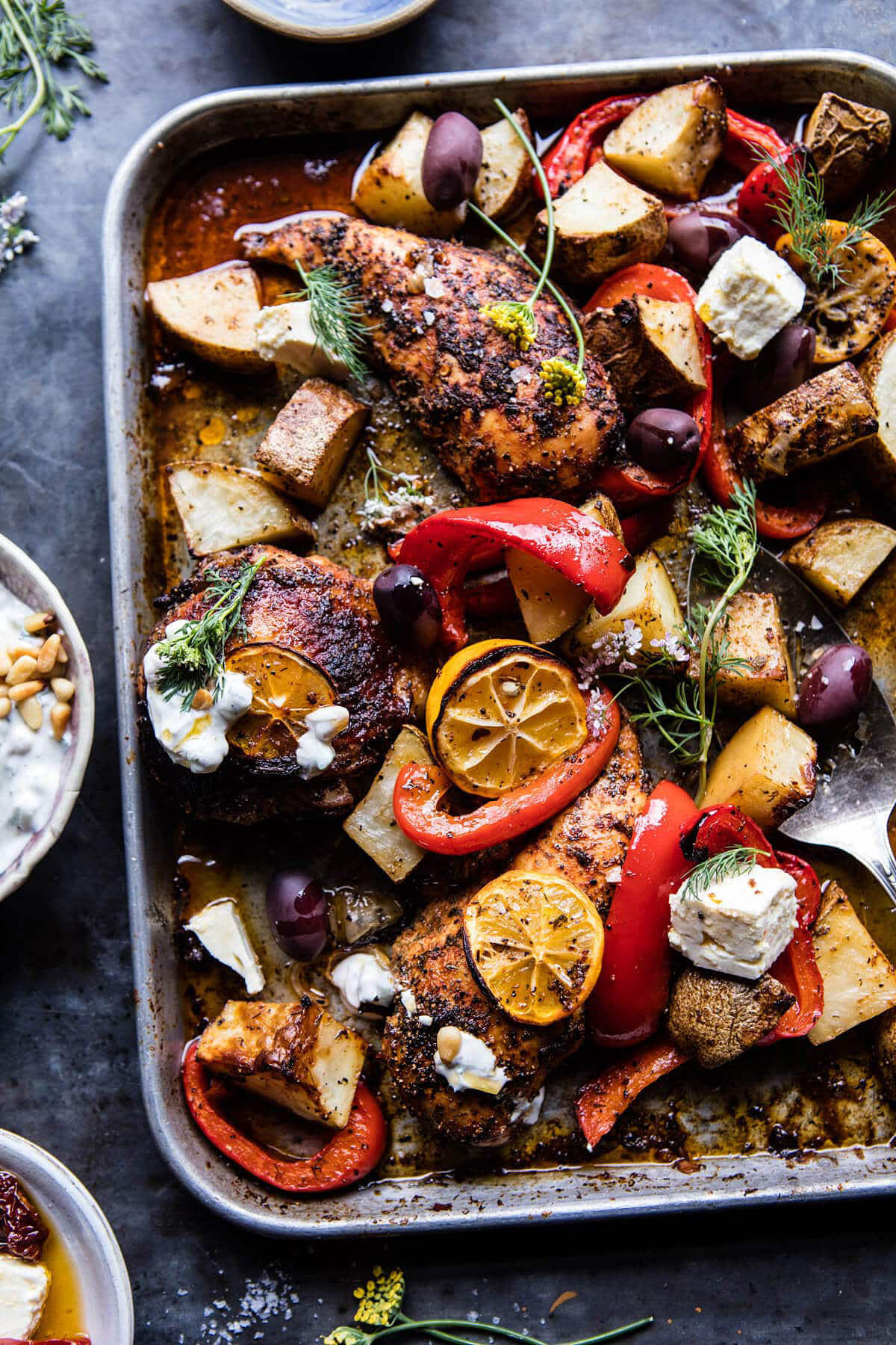 lemon pepper and chicken sheet pan meal